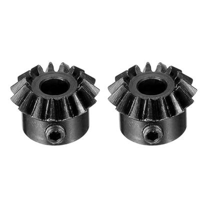 uxcell 2pcs Bevel Gear 0.8 Module 1:1 Reduction Rate 15T 4mm Hole Dia Bevel Pinion Gear 45# Steel, 45 Degree Steering Gear for Hardware Mechanical Rotation, Black - size: 4mm Bore