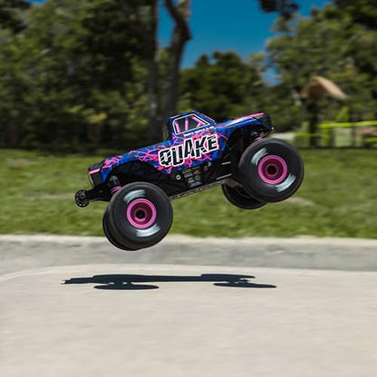 ARRMA 1/16 Quake GROM 4X4 RTR Brushed Monster Truck, Purple | RC Truck, Battery & Charger Included, ARA2137T3 - color: Purple