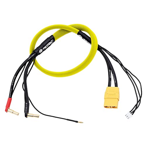 1pc 600mm 2S XT90 Lipo Battery Charging/Balance Cable Leads with 4mm/5mm Bullet Connector - style: 2S XT90 Charger Plug