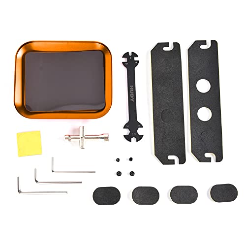 RC Cars Tool Heightening Work Stand Assembly Platform 360 Degree Rotate Repair Station 1/10 1/8 Buggy Crawler Car (Black) - color: Black