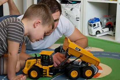 Mighty 9-Channel RC Dump Truck Toy | 1:18 Scale All-Terrain 6-Wheel Construction Vehicle with Lights & Sounds, 6 Wheels & 100-Min Battery, Remote Control Truck for Kids & Adults, Great STEM Gift 2026 - style: Mighty Dump Truck[2026 Version]
