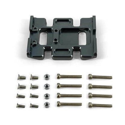 for Axial Scx10 Upgrades Parts Metal Aluminum Alloy Chassis Gearbox Mount Transmission Holder Skid Plate for 1/10 Rc Car Accessories(Titanium) - color: Titanium