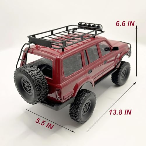 RC Rock Crawler 4x4 RC Truck WPL C54 1/16 RC Crawler RTR | Remote Control Truck Off Road 2.4G All Terrain Proportional Throttle Steering 260 Motor New Chassis and Shock