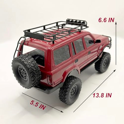 RC Rock Crawler 4x4 RC Truck WPL C54 1/16 RC Crawler RTR | Remote Control Truck Off Road 2.4G All Terrain Proportional Throttle Steering 260 Motor New Chassis and Shock