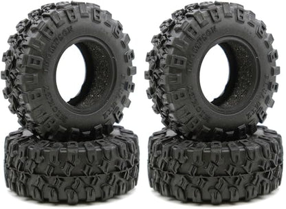 1.0 Inch Sticky Soft Tires 52 * 19mm for TRX-4M SCX24 1/18 1/24 Wheels Upgrades, High Viscosity RC Crawler Rubber Tyre (TW1002)
