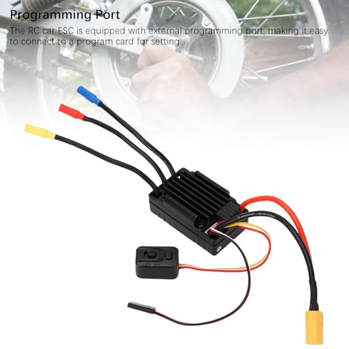 YWBL-WH 35A Brushless ESC with Water Proof, External Programming Port, and Multiple Guard Functions for 1/18 RC Car Electronic Speed Controller