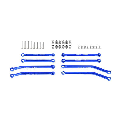 GPM 7075-T6 Alloy Front & Rear Link Set for 1/30 Scx30 Ford Bronco 4X4 RTR Brushed Rock Crawler-Axi-2048 (Blue) - color: Blue