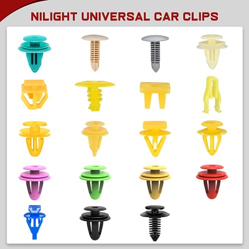 GOOACC 1001PCS Universal Car Clips Mixed Auto Retainer Rivet Push Clips | Bumper Fender Trim Door Panel Shield Engine Cover with fastener remover for GM Ford Chrysler Toyota Lexus Acura Dodge Jeep - color: 1000Pcs Mixed Clips + 1 Remover