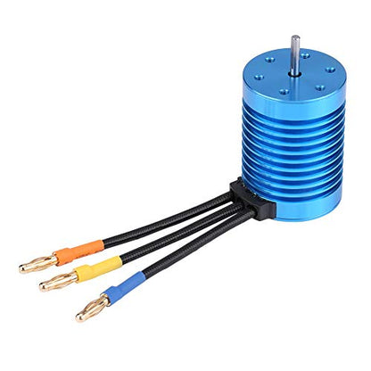 RC Car Motor Brushless Motor, 3000KV / 4370KV Sensorless Brushless Motor RC Motor Cooling Fans Surpass for 1/10 1/12 RC Car Truck Crawler (4370KV)