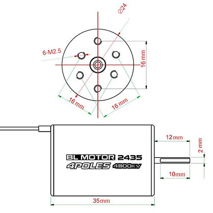GoolRC 2435 4800KV 4P Sensorless Brushless Motor with 25A Brushless ESC?Electric Speed Controller?for 1/16 1/18 RC Car Truck