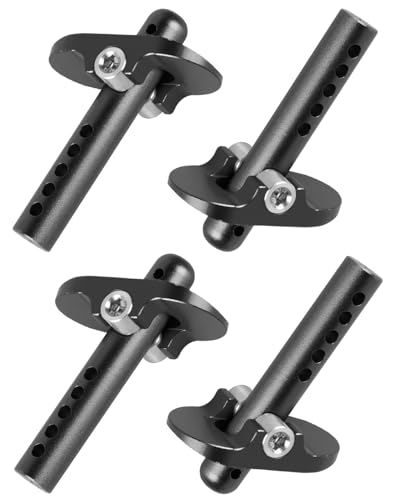 RC Aluminium Body Post Set Upgrades Part for 1/8 Kraton/Outcast/Typhon 6S BLX,1/10 Kraton/Outcast 4S BLX,Vorteks 3S BLX,1/7 Felony/Fireteam/Infraction 6S BLX,4pcs,Black