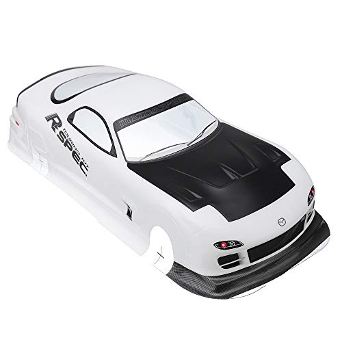 Parts & Accessories 1/10 Clear RC Silk Screen Car Shell Modification for Mazdas RX7 Wheelbase 210X460MM PVC 1:10 Painted Body Shell withSpoiler Part