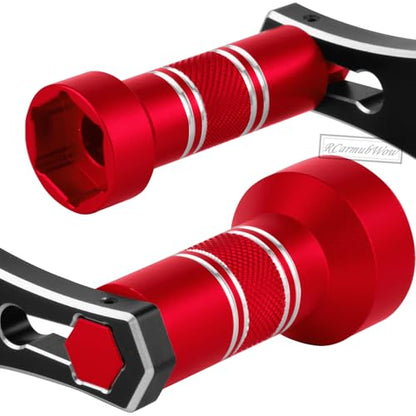 RC Interchangeable 17mm & 24mm Upgrades Part for 1/6 1/8 1/10 Scale RC Car Trucks Crawler Buggy,Spanner Repair Tool,Red - color: Red(1set)