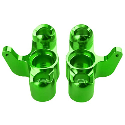 Aluminum Front Steering Blocks Steering Knuckle for Arrma 1/8 Kraton/Outcast/Notorious 6S BLX Upgrades Parts,Replace AR330505 (Green) - color: Green