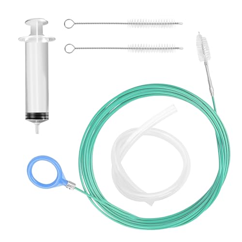 118" Car Sunroof Drain Cleaning Tool,Flexible Auto Sunroof Drain Cleaner Tool with Hose Cleaning Brush,Syringe,Syringe Hose,Soft Drains Brush,Sun Roof Drains Cleanings Tools
