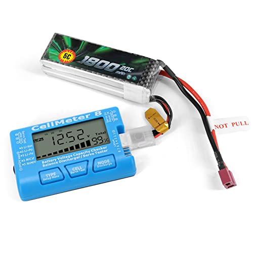 LiPo Charger RC Charger Lipo Battery Balance Charger RC Car Battery Charger Discharger 2-8S for Li Po Li Ion Li Fe Smart Battery Balance Discharger Servo Tester (Blue) - color: Blue