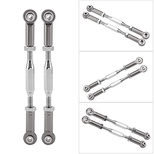 Aluminium Alloy Steering Linkage Rods High Performance CNC Machined Precision Steering Rod Arms for Slash 1/10 Scale RC Truck Upgrade Parts (SLA013T Grey) - size: SLA013T Grey
