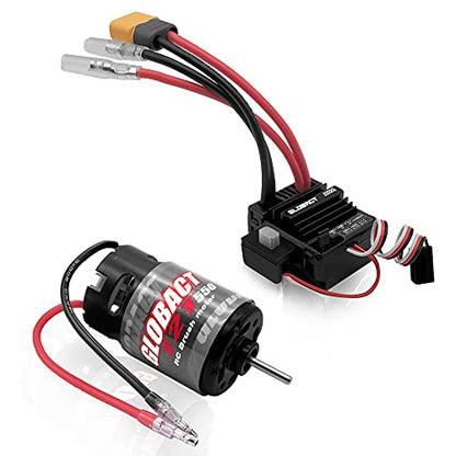 GLOBACT 550 12T Brushed Motor & 80A ESC Combo for 1/10 RC Truck Car-XT60 | BEC 5A 7.4V/6.4V - size: XT60 Plug