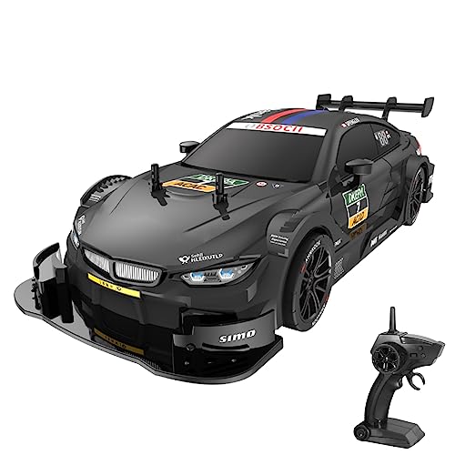 GoolRC RC Drift Car, 1:16 Scale 4WD 40KM/H High Speed RC Racing Car, 2.4GHz Electric Sport Drifting with Headlight, Drifting & Racing Tires for Adults (Black) - color: Black