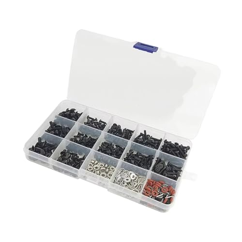 For Universal M3 M4 Allen Head Hex Screws Nuts Shell Buckles 500 Pcs RC Screw Kit Assortment Set RC Cars Trucks Crawler Accessories RC Car DIY Parts