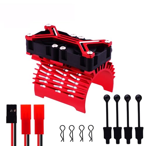 4274 4068 Motor Fan & Body Clips for Arrma 1/7 1/8 RC Cars Felony Infration Limitless Kraton Outcast Notorious 6S Motor Heatsink 40mm 42mm Cooling Fan Upgrades Parts Red - color: red
