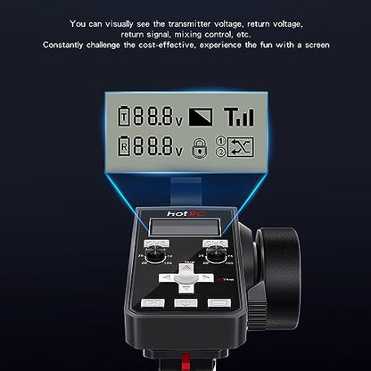 HOTRC CT-6A RC Transmitter and Receiver 6 Channel 2.4ghz Hand Controlled RC Car Boat Tanks Remote Controller (CT-6A)