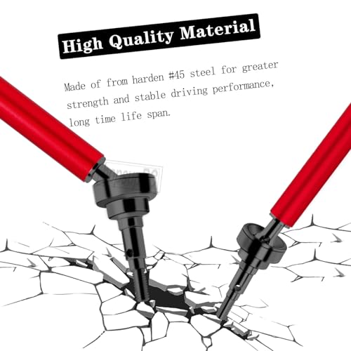#45 Steel Front Rear Drive Shaft CVD Upgrades Parts for 1/10 Senton Granite 3s Blx&Mega550,Vortek 3s Blx,Stainless Driveshaft Axles Hops Up,#ARAC4041,Black with Red - color: Black With Red(4cvd)