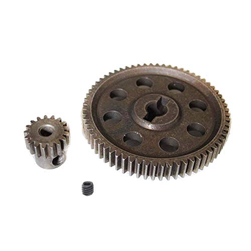 ShareGoo RC 11184 Spur Differential 64T Metal Main Gear & 11119 Pinion 17T Motor Gear Set for HSP Redcat Volcano EPX 1/10 Monster Truck Car