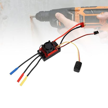 Generic RC Car Brushless 60A ESC with Water Proof Design for 1/10 Truck, Proportional Braking, for All Weather Sports Competition