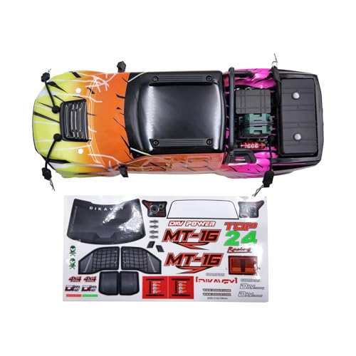 RC Brushless Truck 1/16 PC Car Shell, 1PCS MT-16-Yellow - color: Yellow