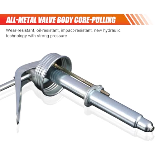 2PCS Oil Can Pump Oiler, Tank Pump Lubricator, Engine Oil Dispenser, 200ml Gun Oiler Spray Can, Manual Oil Gun With Rigid Spout for Auto Motorcycles Applications Oil Lube Systems