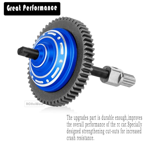 RC 54T Center Diff Gear Upgrades Part for 1/10 Slash 4x4,Slash 4x4 VXL,Rustler 4x4,Rustler 4x4 VXL,Stampede 4x4,Stampede 4x4 VXL,Hoss 4x4 VXL,Metal 54T Gear Slipper Clutch,Navy Blue - color: Navy Blue(1pcs)