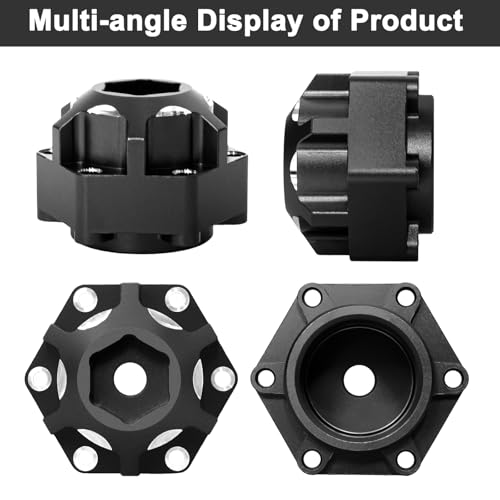 Hex Adapters for 1/10 Pro-Line Racing 6x30 to 12mm PRO633701 PL28 MX28 | 17.5mm Thickness, Aluminum Wheel Hex Hub Adapter Upgrade Parts, Black - color: Black 12mm