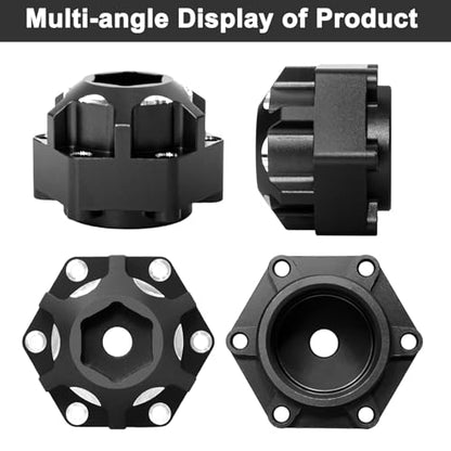 Hex Adapters for 1/10 Pro-Line Racing 6x30 to 12mm PRO633701 PL28 MX28 | 17.5mm Thickness, Aluminum Wheel Hex Hub Adapter Upgrade Parts, Black - color: Black 12mm