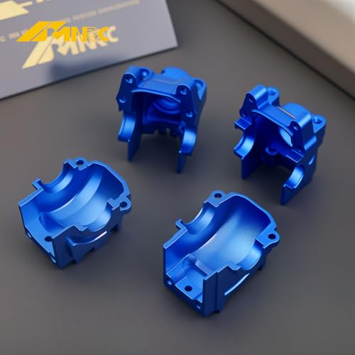 Steel 2PCS Front Rear Differential & Diff Gearbox Case Cover Kit for 1/10 Slash 4x4 Hoss Stampede 4X4 Rustler F-150 4WD VXL Upgrades Part