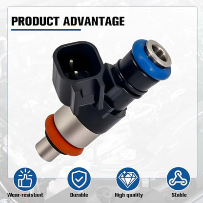Fuel Injector Replacement for 0280158077 Compatible with Taurus Edge | Compatible with Flex Fusion MKX MKT MKS MKZ and CX-9, engine fuel delivery, vehicle engine placement, replacement part