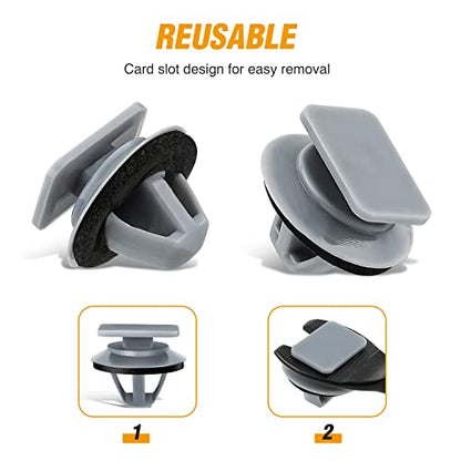 GOOACC 50Pcs Car Stone Guard Moulding Clips Bumper Fastener Rivet Clips for Mazda KD53-51-SJ3A CX-5 with Seal Ring - color: 50Pcs Mazda Clips