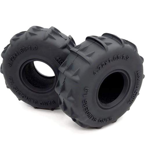 120mm Tall RC Sand Slingers 1.9 Tires 4-Pack for 1/10 TRX4 SCX10 | off-road tires with foam insert, designed for sand and snow terrain, replacement upgrade for 1/10 RC crawler trucks - style: 120mm Tall - 1.9 Sand Slingers tires