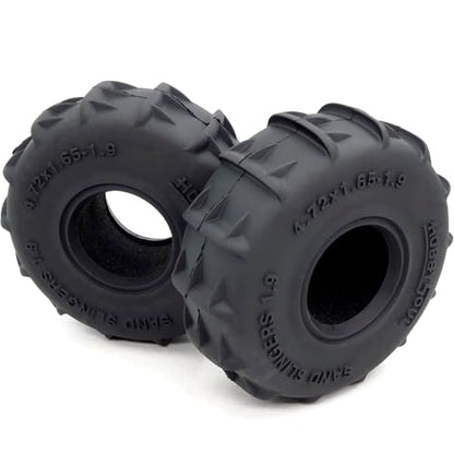 120mm Tall RC Sand Slingers 1.9 Tires 4-Pack for 1/10 TRX4 SCX10 | off-road tires with foam insert, designed for sand and snow terrain, replacement upgrade for 1/10 RC crawler trucks - style: 120mm Tall - 1.9 Sand Slingers tires