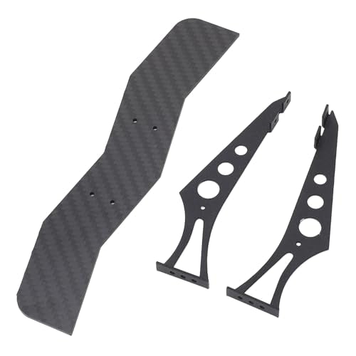 Carbon Fiber RC Car Tail Wing, Universal Rear Spoiler for 1/10 Scale RC Cars, Lightweight High - Strength Rear Wing with Brackets for TT02 XV01 PTG2 Drift Racing