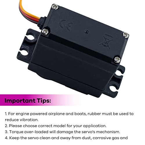 Hosyond 4Pack MG996R 55g Digital RC Servo Motors High Torque Metal Gear Servo for RC Car Robot Boat Helicopter - size: MG996R x 4