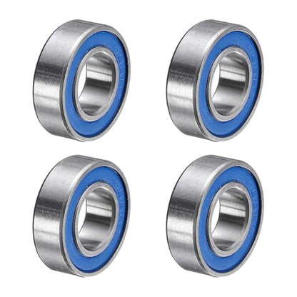uxcell 4 Pcs 688-2RS Deep Groove Micro Bearing, 8x16x5mm Double Rubber Sealed Chrome Steel Small Bearings (ABEC5, Z4 Low Noise) - size: 688-2RS