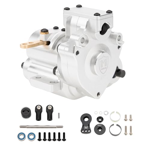 MEUS RACING Dual Speed Transmission Overdrive Gearbox for Vanquish Optic H10 1/10 RC Crawler (Silver) - color: Silver