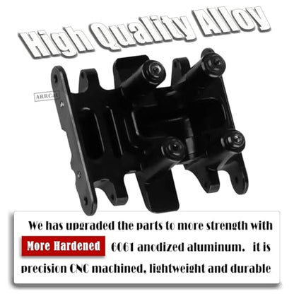 Aluminium Chassis Protection Upgrades Part for 1/30 SCX30 Chev rolet K10/Jeep Wrangler JLU 4X4/F0rd Bronco 4X4 RC Crawler,AXI-2260T1/AXI-2261T2/AXI-2048T1,RC Alloy Skid Plate Chassis,Black