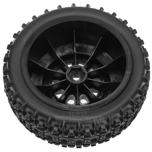 4PCS RC 1/10 Short Course Truck Wheels and Tires with 12mm Hex 1:10 Off Road Tyres for 1/10 RC Off-Road Car Traxxas TRX4 Slash Arrma Losi Tenacity Vkar 10sc Hpi RC Buggy Car (Type B)