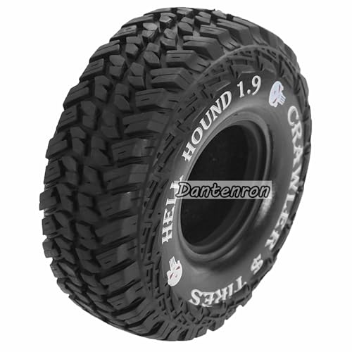 1.9 Inch RC Crawler Tires OD 118mm 1/10 Soft Rubber Wheels Tyres For 1:10 Scale Crawler Car Traxxas TRX4 RC4WD D90 Axial SCX10 II Tamiya CC01 Gen8 Redcat 1.9" Beadlock Wheels 4Pcs