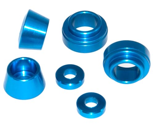 Steering Knuckle Blocks Cushion Compatible with 1/10 Tamiya Upgrade TT02 Suspension Mat Aluminum Alloy Part Replace(Blue)