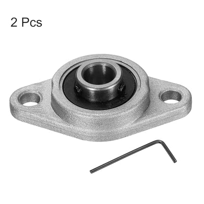 uxcell 2pcs KFL08 Pillow Block Bearing 8mm Bore Bearing Units Zinc Alloy Flange Mounted Bearing Housing, P6(ABEC3) - size: KFL08