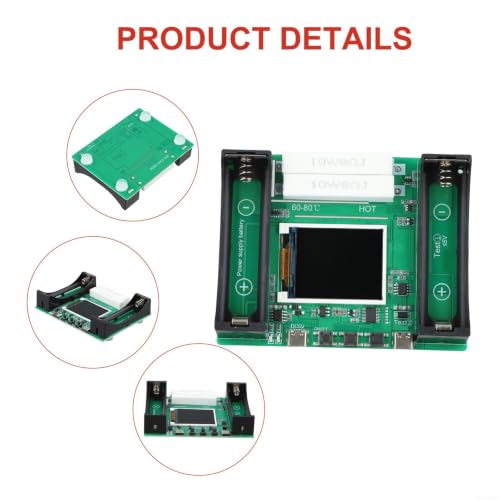 2 Channel for lipo for Battery Capacity Tester with Internal Resistance Meter - USB C Power Analyzer for RC Cars Drones 0-99999mAh