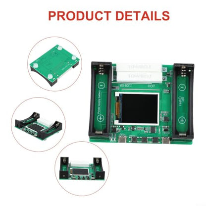 2 Channel for lipo for Battery Capacity Tester with Internal Resistance Meter - USB C Power Analyzer for RC Cars Drones 0-99999mAh